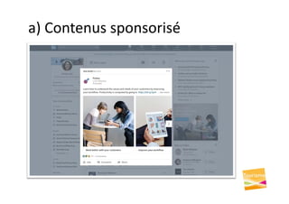 a) Contenus sponsorisé
 