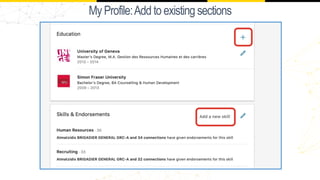 MyProfile:Addtoexistingsections
 