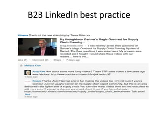 B2B LinkedIn best practice
 