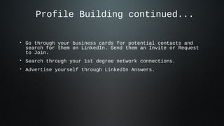 Linkedin Training Basic | PPT