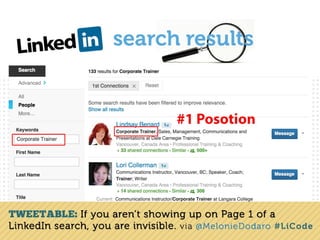 #2: MY WEBSITE!
#1: MY LINKEDIN PROFILE!
#1 Position
 