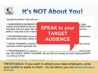 SPEAK to your
TARGET
AUDIENCE
 