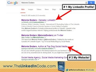 #2: MY WEBSITE!
#1: MY LINKEDIN
PROFILE!
 
