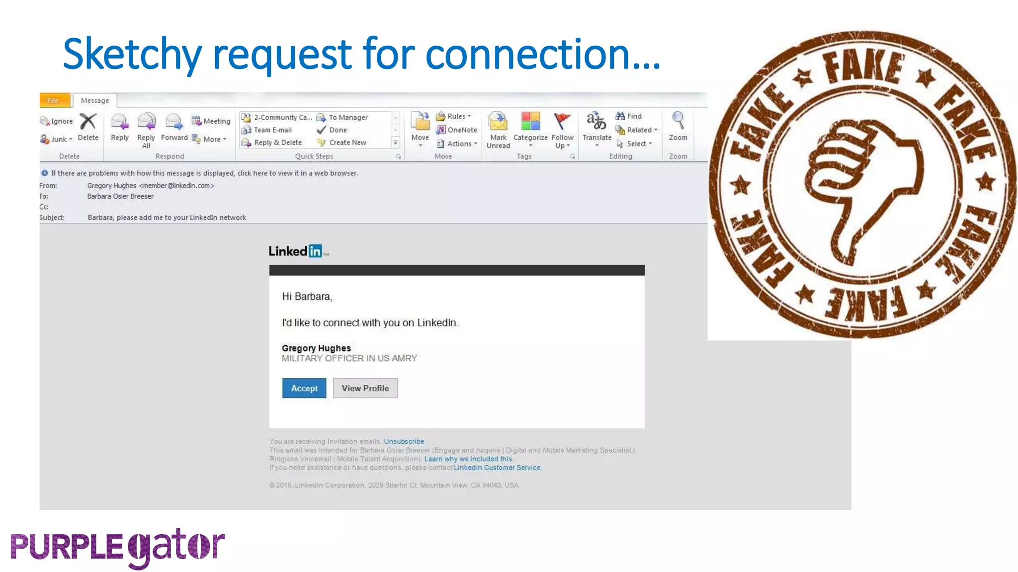 Sketchy request for connection…
 