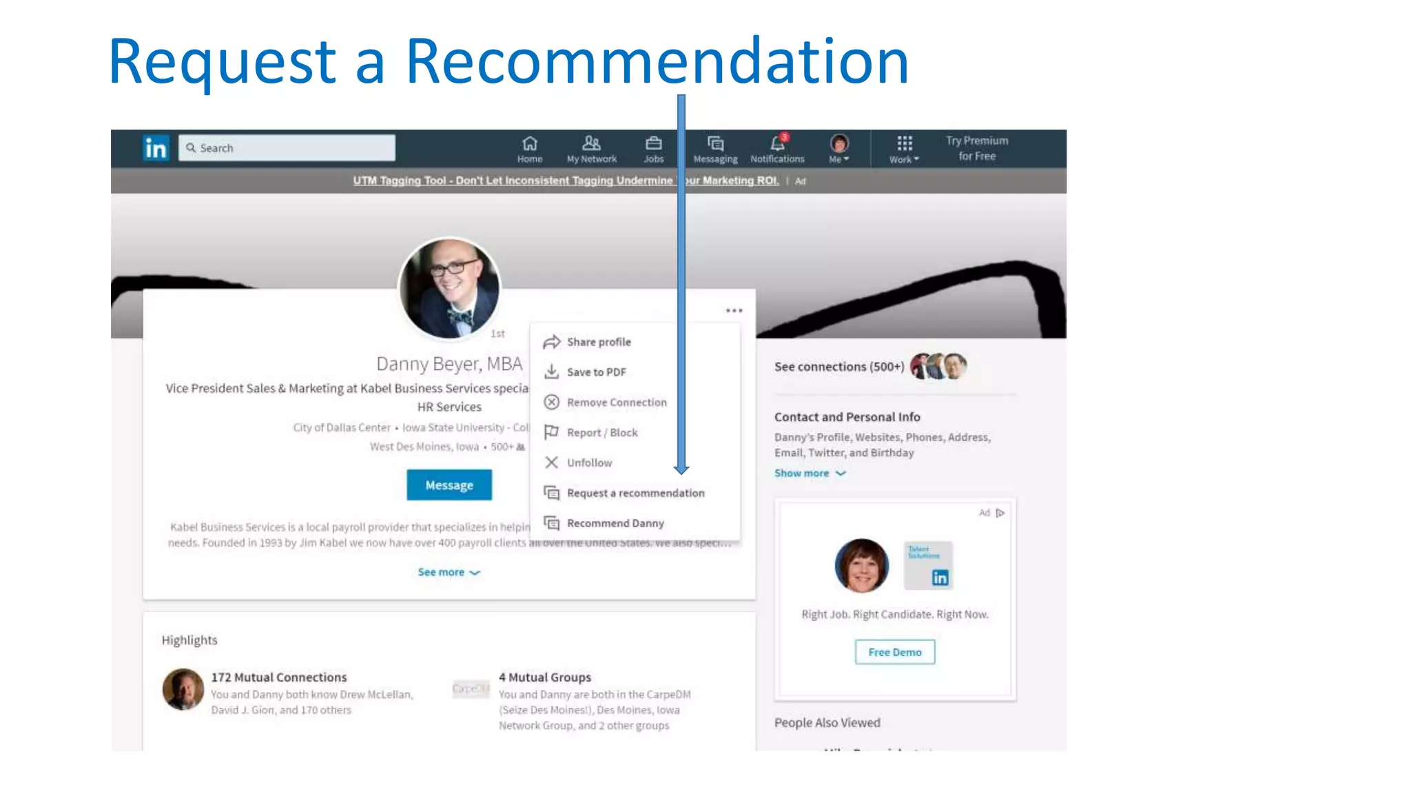 Request a Recommendation
 