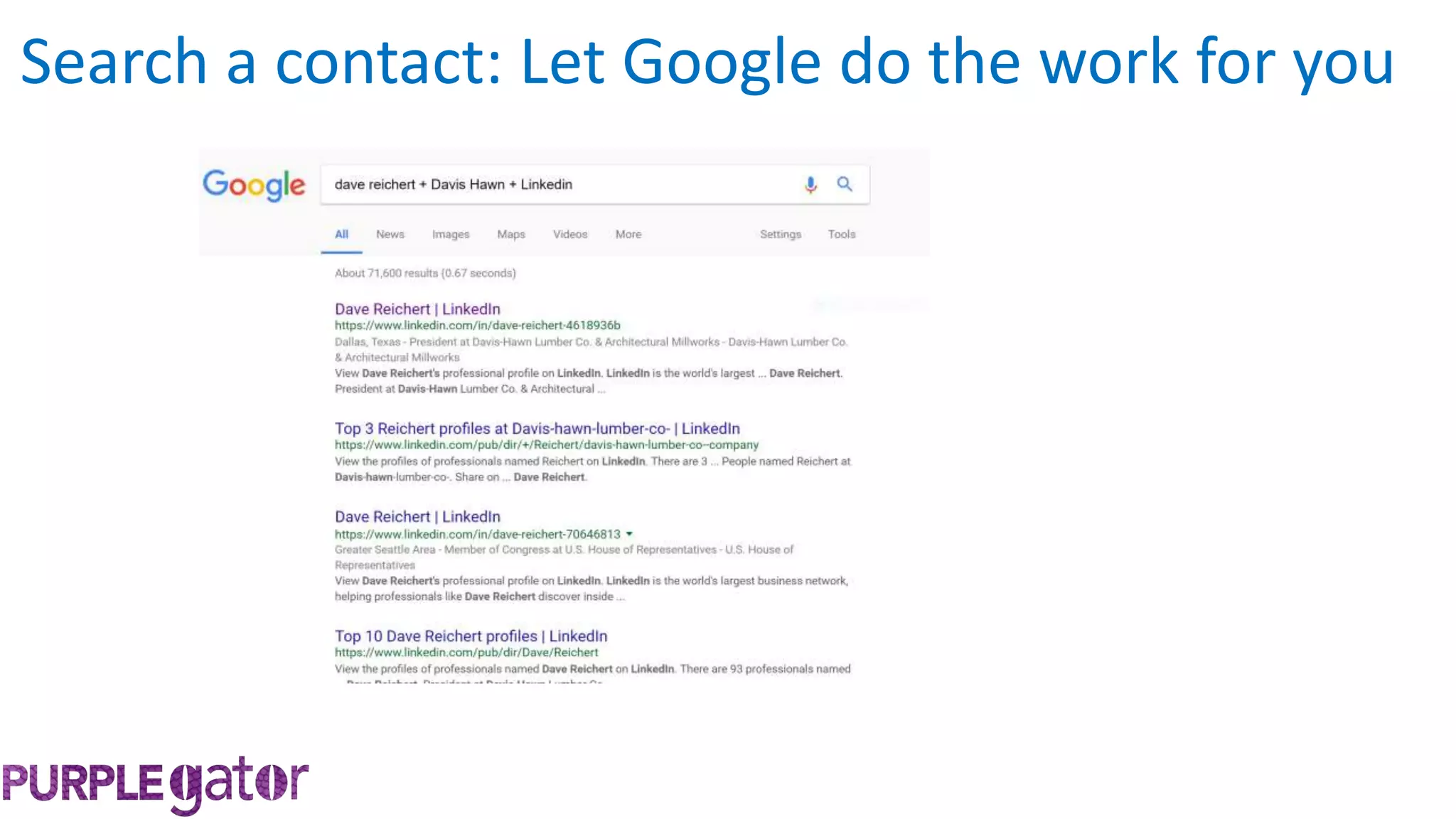 Search a contact: Let Google do the work for you
 