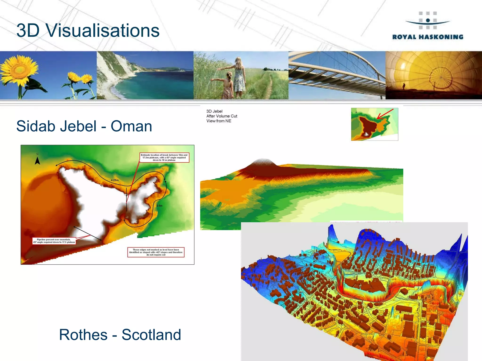 3D Visualisations Sidab Jebel - Oman Rothes - Scotland 