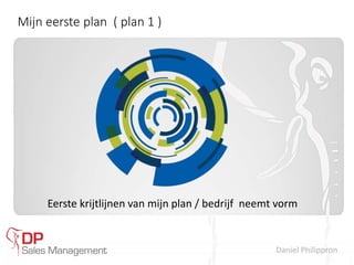 Daniel Philippron
Mijn eerste plan ( plan 1 )
Eerste krijtlijnen van mijn plan / bedrijf neemt vorm
 