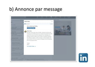 b) Annonce par message
 