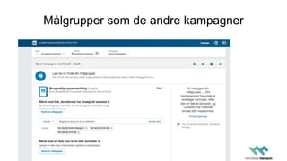 Målgrupper som de andre kampagner
 