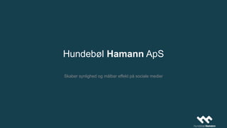 Hundebøl Hamann ApS
Skaber synlighed og målbar effekt på sociale medier
 