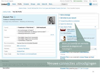 Nieuwe connecties uitnodigingen Wees persoonlijk en vermeld waarom je degene wil toevoegen. 