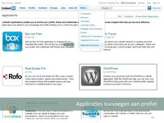 Applicaties toevoegen aan profiel 