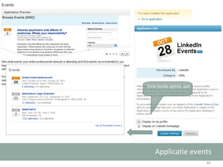 Applicatie events  Vink beide opties aan 