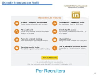 14
Per Recruiters
Linkedin Premium per Profili
 