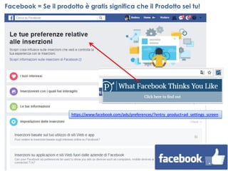 Facebook = Se il prodotto è gratis significa che il Prodotto sei tu!
https://www.facebook.com/ads/preferences/?entry_product=ad_settings_screen
 