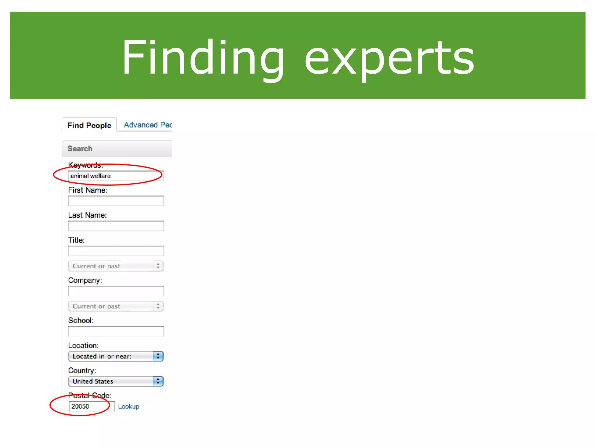 Finding experts 