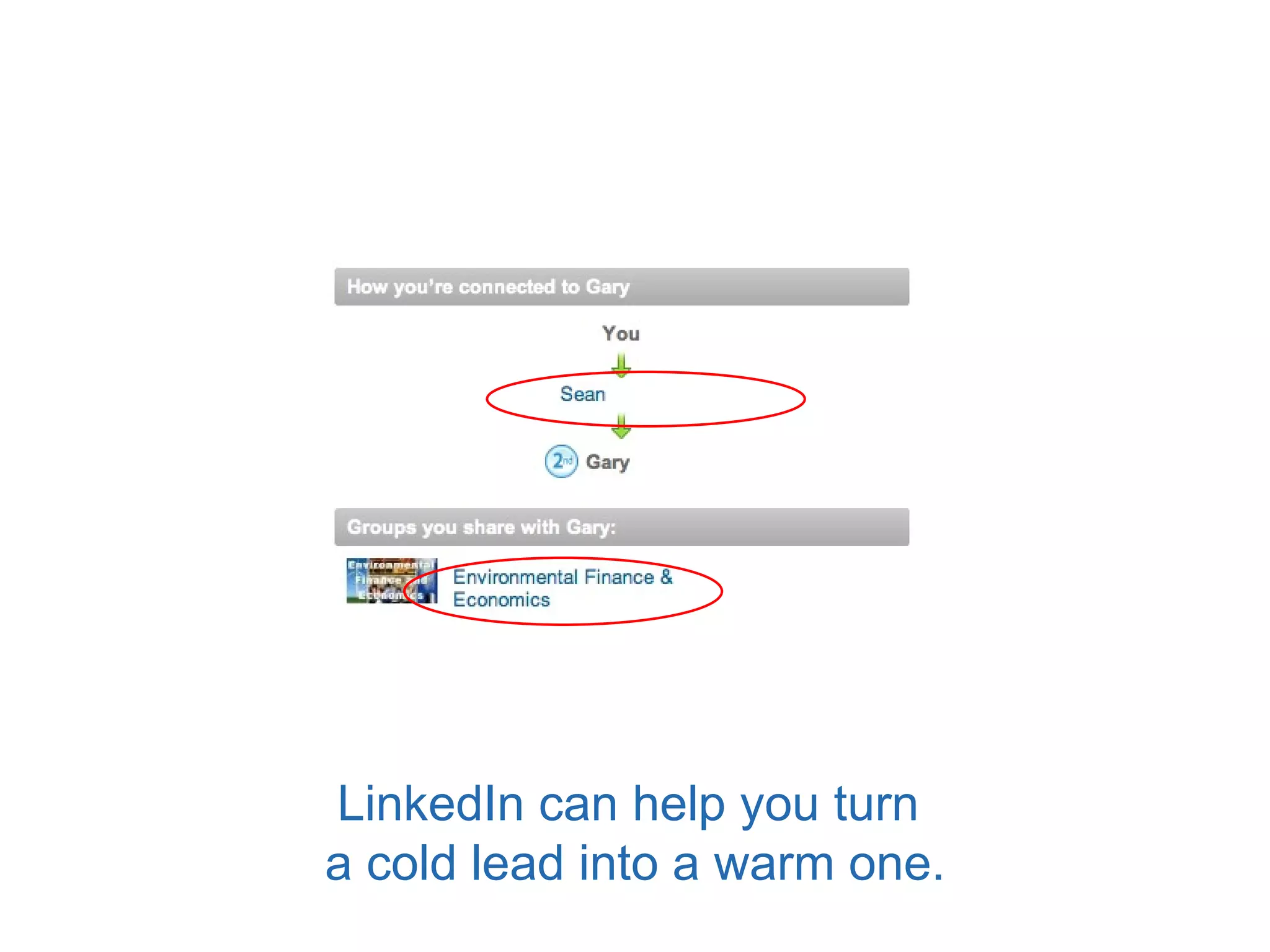 LinkedIn can help you turn  a cold lead into a warm one. 