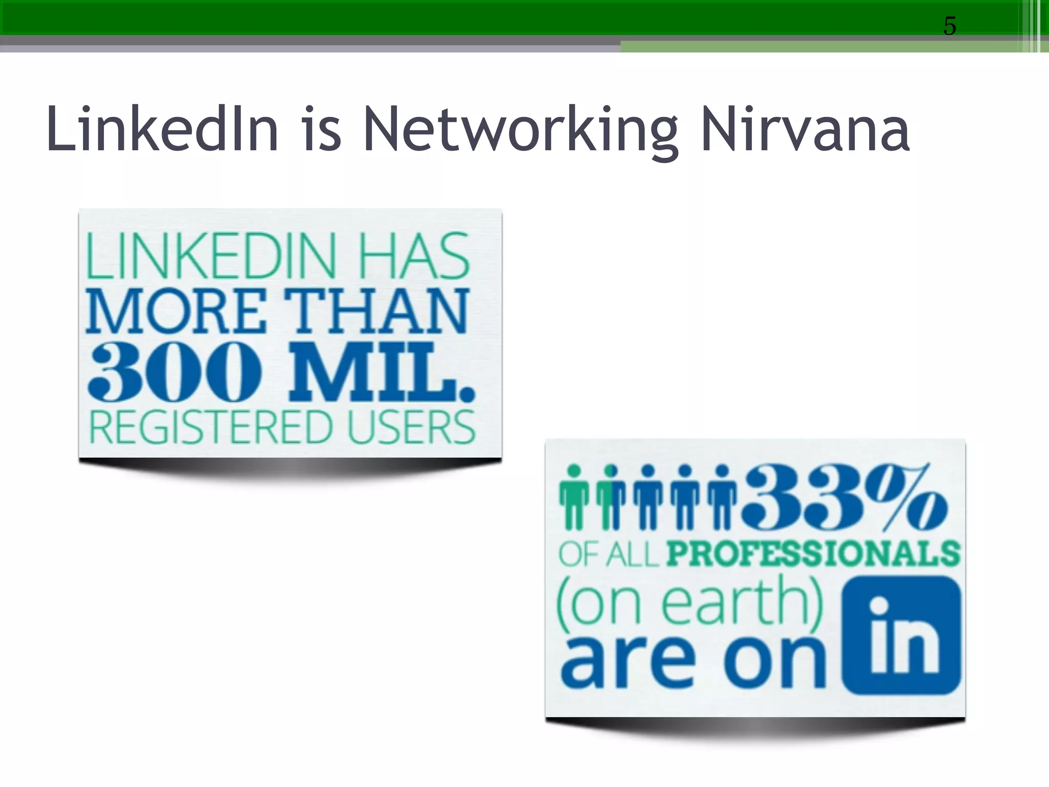 LinkedIn is Networking Nirvana
5
 