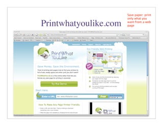 Save paper: print
                       only what you

Printwhatyoulike.com   want from a web
                       page




                       35
 