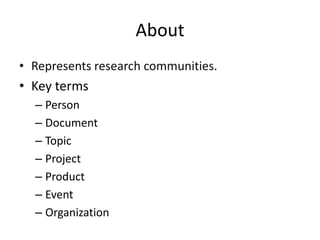 LinkedLab Ontology  - Specification Slide 2
