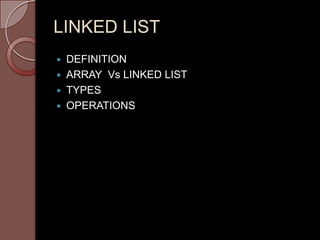 Linked list | PPT