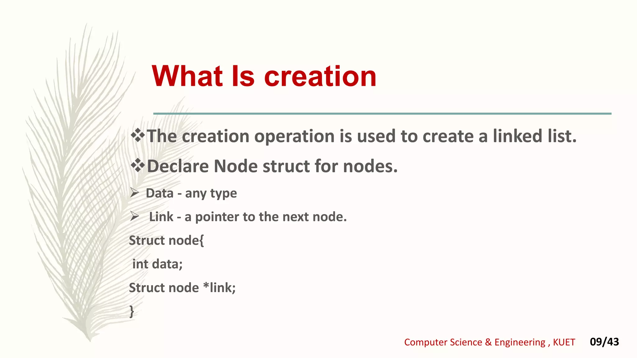 Singly circular linked list pptx