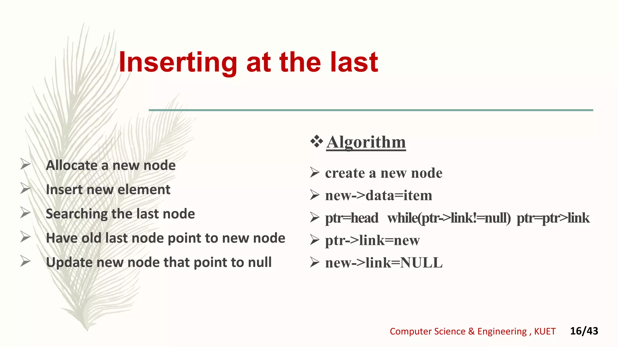 Singly circular linked list pptx