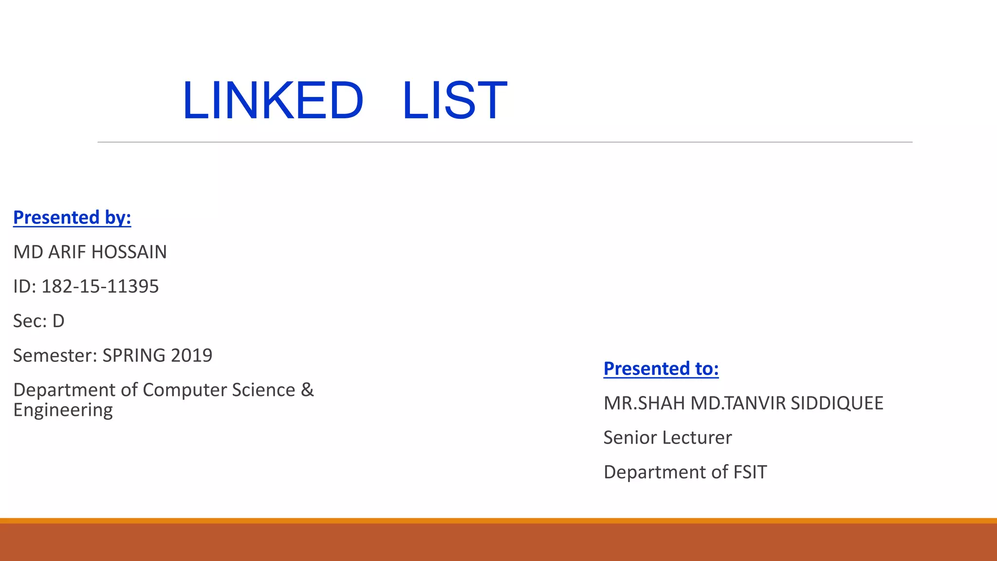 Linked list | PPT