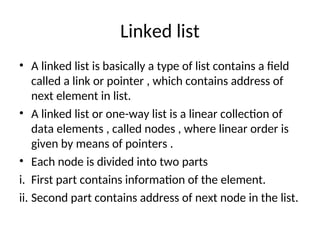 linked list 1 introduction to basics.ppt