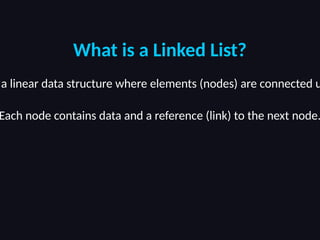 Linked List Data structure Animated Presentation | PPTX
