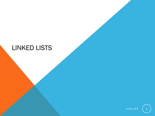 Linked list data structure | PPT