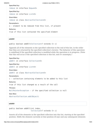 Linked list (java platform se 8 ) | PDF