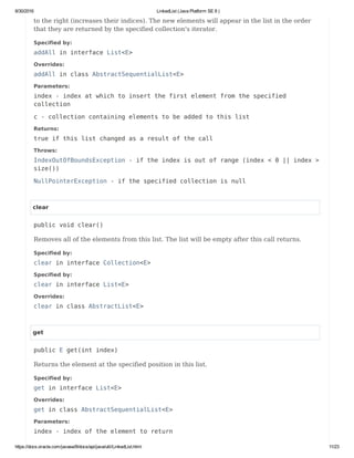 Linked list (java platform se 8 ) | PDF