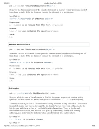 Linked list (java platform se 8 ) | PDF