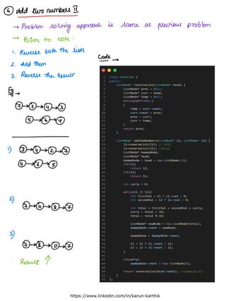 Linked List revision notes for Data Structure and Algorithm | PDF
