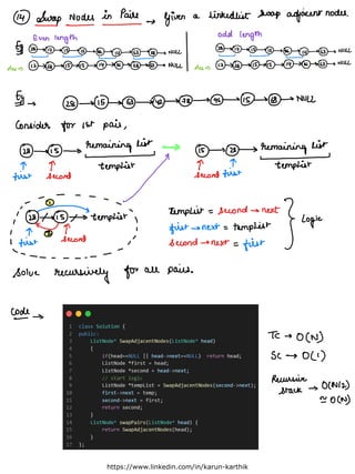 Linked List revision notes for Data Structure and Algorithm | PDF