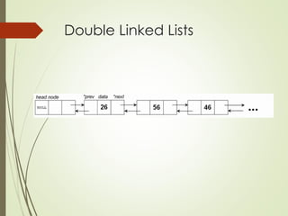 Double Linked Lists
 