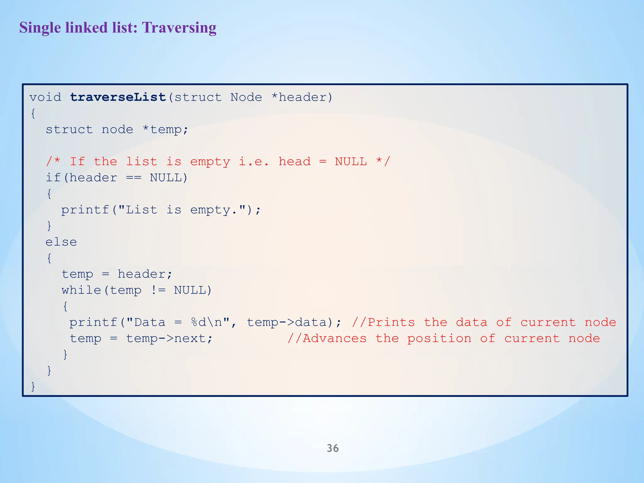 Linked Lists, Single Linked list and its operations | PPT