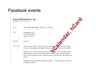 Facebook events
 