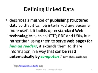 Linked open data and libraries | PDF