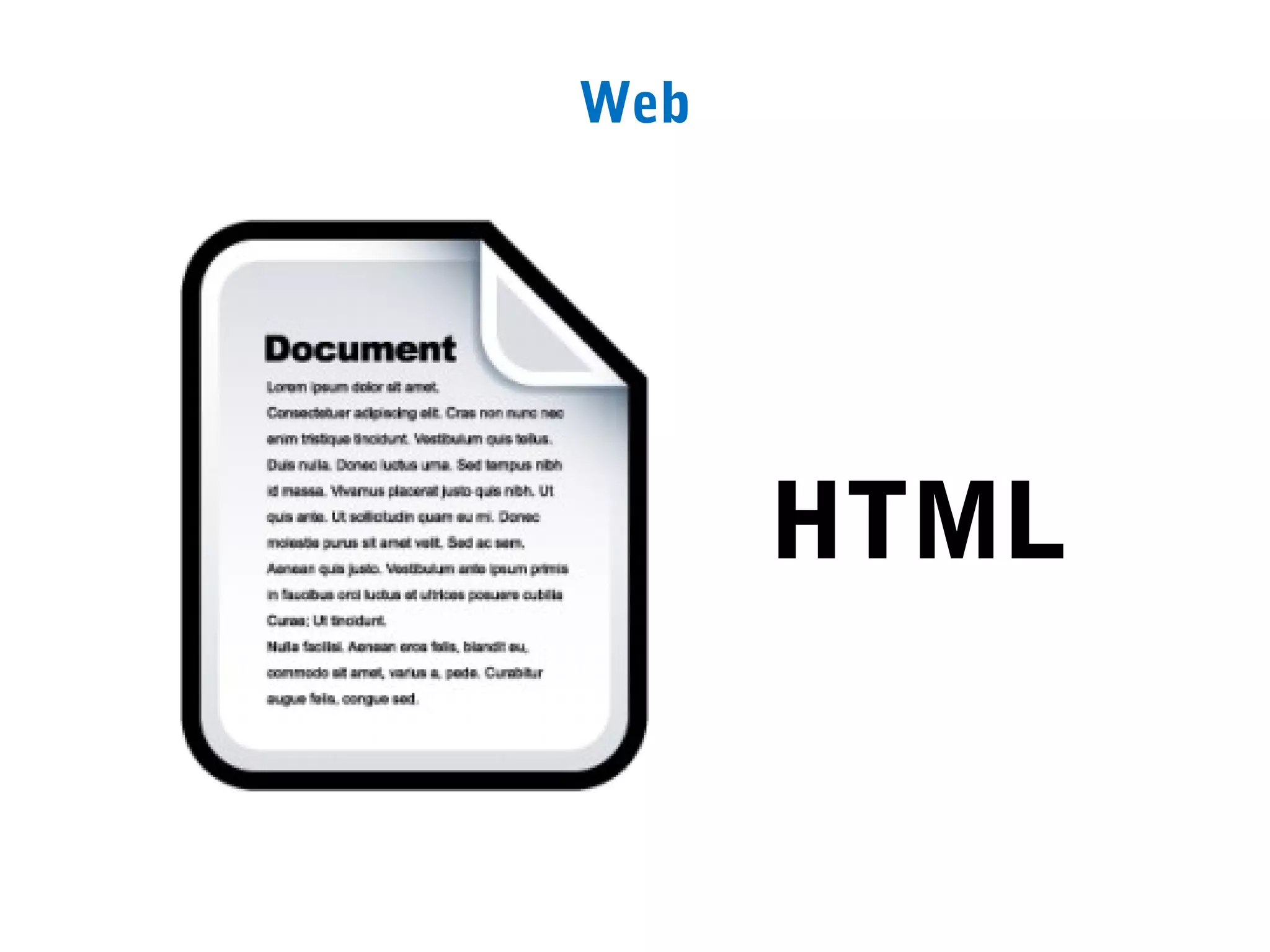 Web




      HTML
 