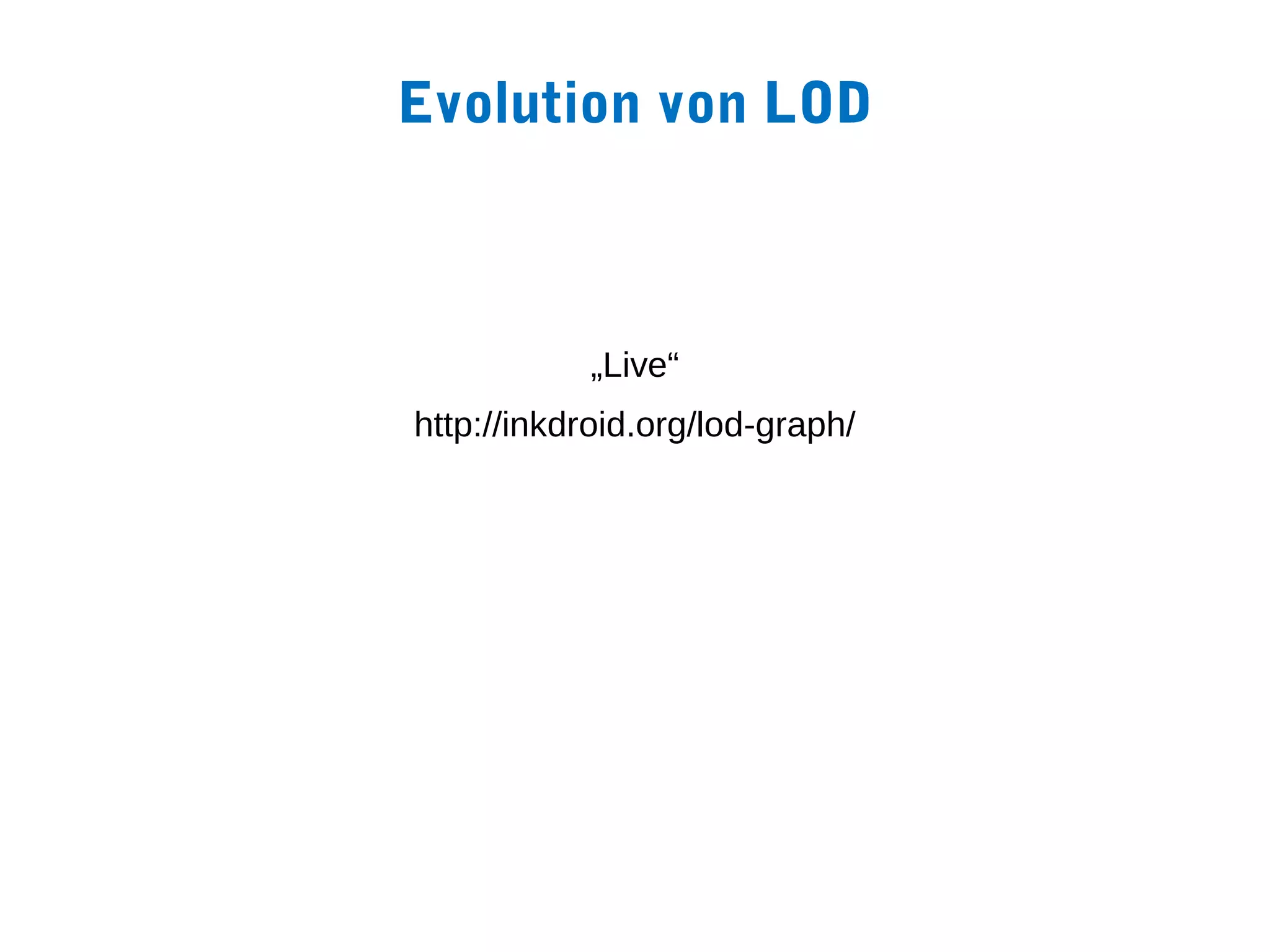 Evolution von LOD



            „Live“
http://inkdroid.org/lod-graph/
 