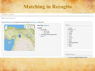 Linked Pasts IV - Linking Syriac Geographic Data Slide 11