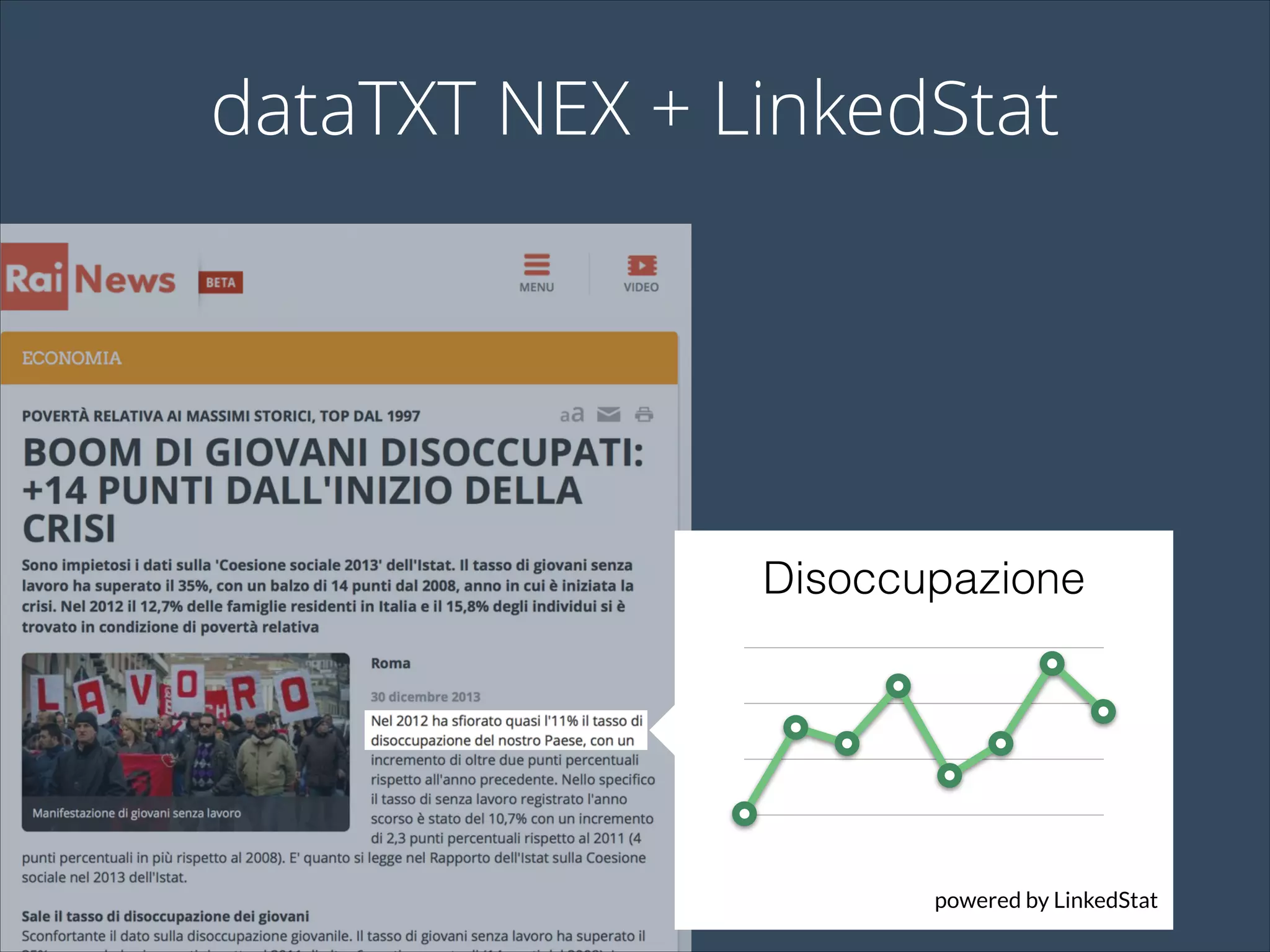dataTXT NEX + LinkedStat
Disoccupazione
powered by LinkedStat