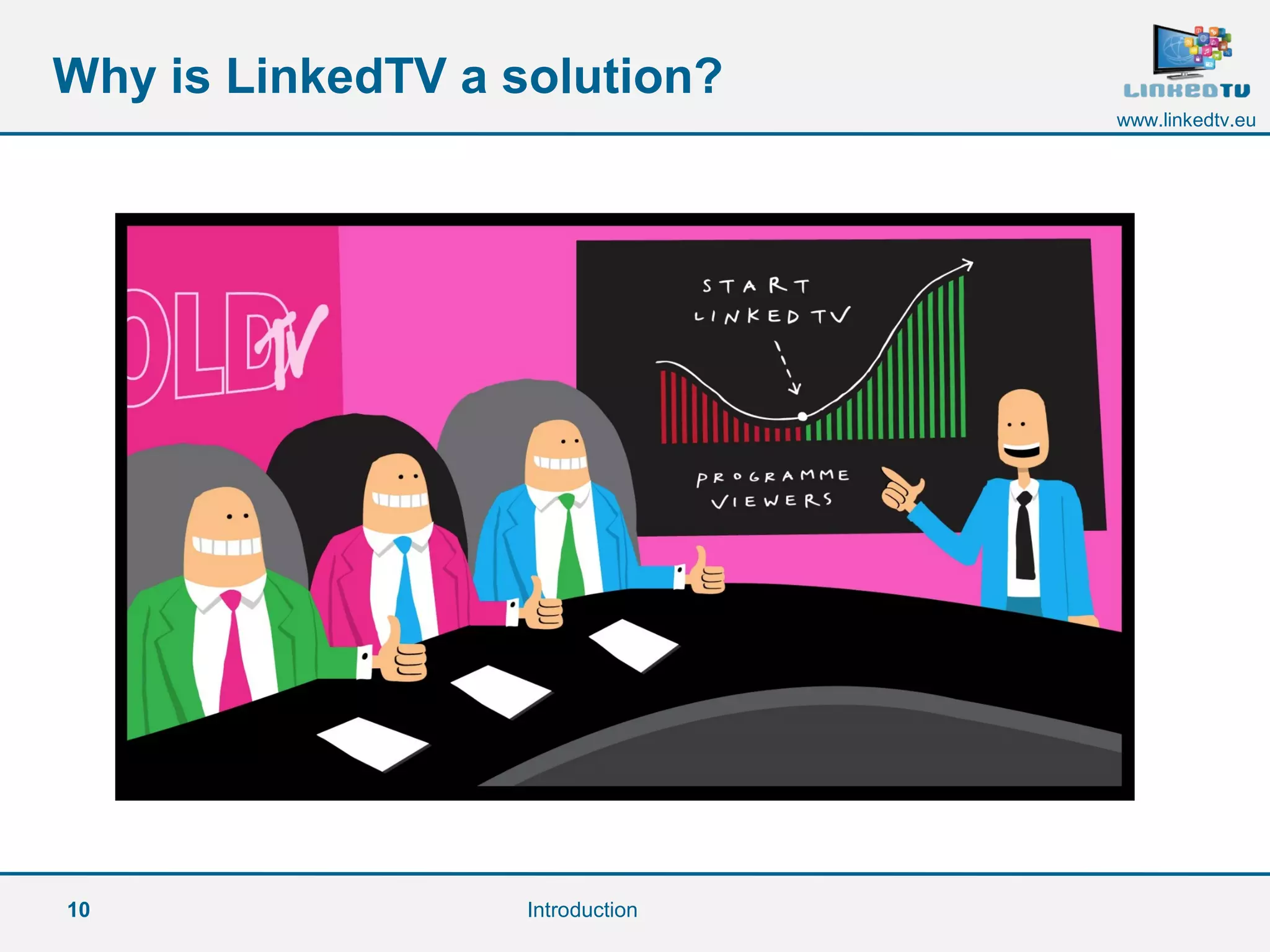 10
www.linkedtv.eu
Why is LinkedTV a solution?
Introduction
 