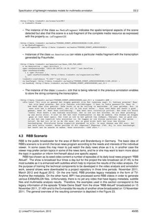 D2.2. Speciﬁcation of lightweight metadata models for multimedia ...