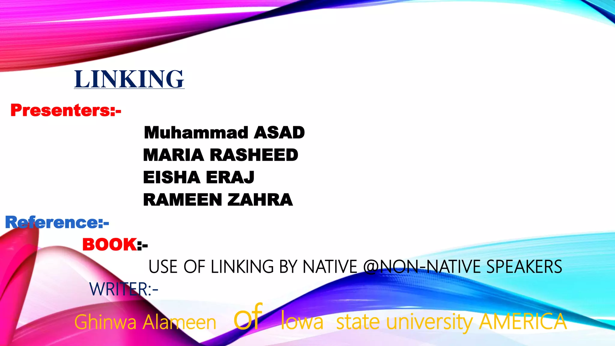 Linking in phonetic [linguistic] | PPTX