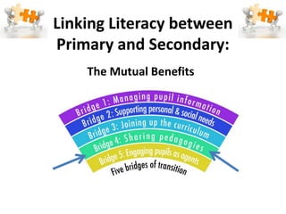 Linking Literacy between
Primary and Secondary:
The Mutual Benefits
 