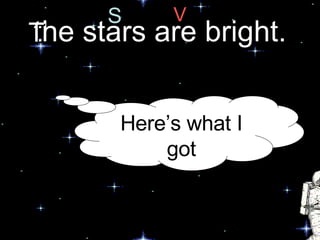 the stars are bright. Here’s what I got T S V 